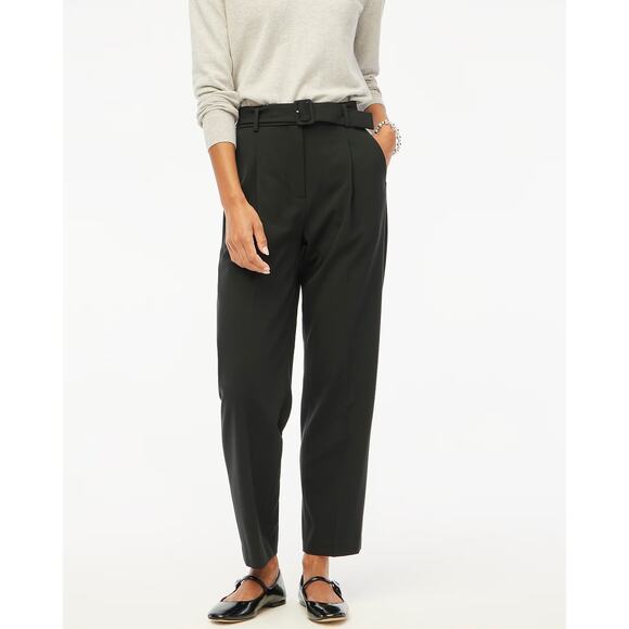NWT J. Crew Belted Straight-Leg Trouser Pant Size 0
